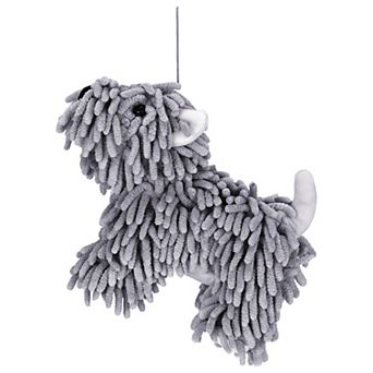 1 pc Chenille Hand Towel Dog Shape, Cute Cartoon Absorbent Decorative Fuzzy Ball Hanging Towel 8"x10"