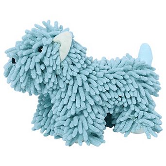 1 pc Chenille Hand Towel Dog Shape, Cute Cartoon Absorbent Decorative Fuzzy Ball Hanging Towel 8"x10"