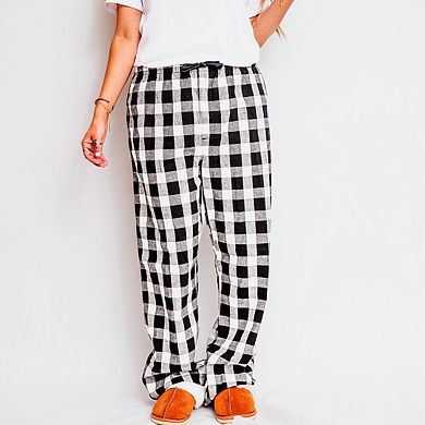 Rainbow Love Heart Distressed Plaid Pajama Set