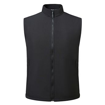 Men's Softshell Fleece Vest Waterproof Hiking Outdoor Warm