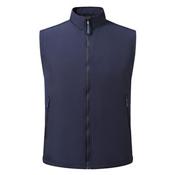 Men's Softshell Fleece Vest Waterproof Hiking Outdoor Warm