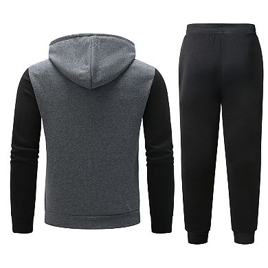 Men's Tracksuits 2 pc Full Zip Hoodie Jogger Outfit - Athletic Casual