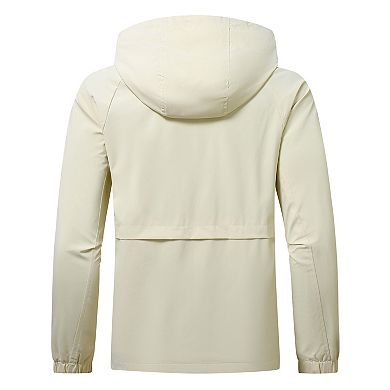 Men's Waterproof Windproof Lightweight Hiking Hooded Soft Shell Jacket