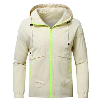 Men's Waterproof Windproof Lightweight Hiking Hooded Soft Shell Jacket