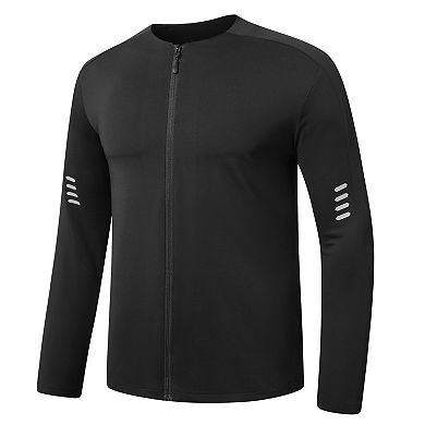 Men's Cycling Jersey Jacket Long Sleeve Full Zip Quick Dry Bike