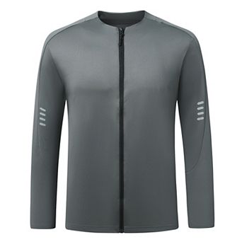 Men's Cycling Jersey Jacket Long Sleeve Full Zip Quick Dry Bike