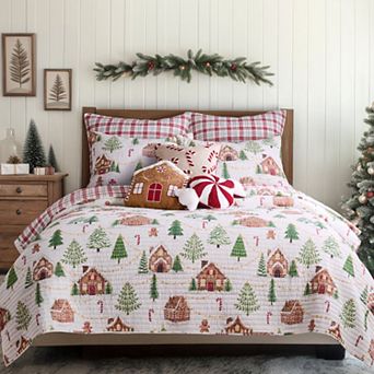 Levtex Home Gingerbread Village Quilt Set or Euro Sham