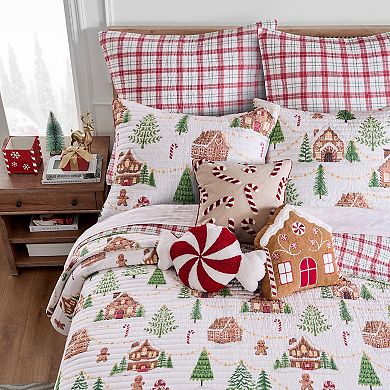 Levtex Home Gingerbread Village Quilt Set or Euro Sham