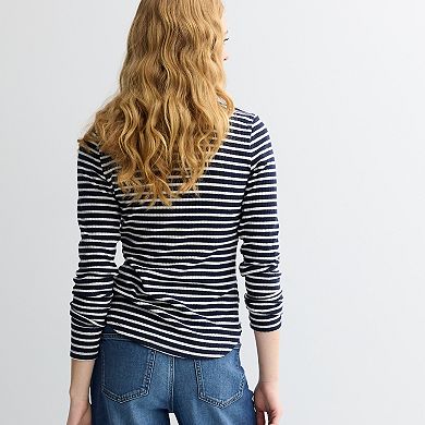 Women's Sonoma Goods For Life® Long Sleeve Henley Top