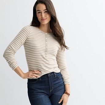 Women's Sonoma Goods For Life® Long Sleeve Henley Top