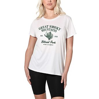 Juniors' Great Smoky Black Bear Icon Graphic Tee