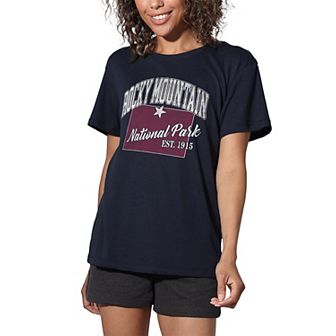 Juniors' Rocky Mountain State Line Graphic Tee