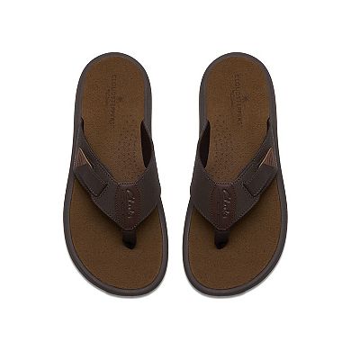 Clarks® Cloudsteppers Breeze Men's Cushioned Thong Flip Flop Sandals
