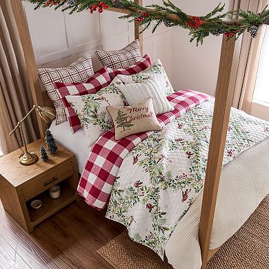 Levtex Home Tinsel Tidings Quilted Holiday Quilt or Standard Sham