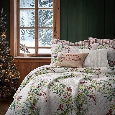 Levtex Home Tinsel Tidings Quilted Holiday Quilt or Standard Sham