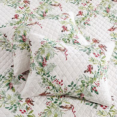 Levtex Home Tinsel Tidings Quilted Holiday Quilt or Standard Sham