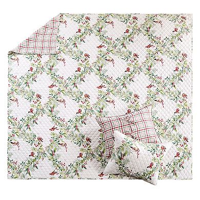 Levtex Home Tinsel Tidings Quilted Holiday Quilt or Standard Sham