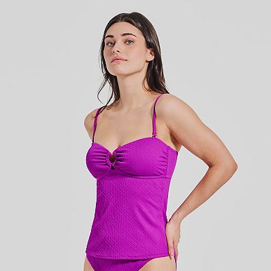 Women's Freshwater Ring Bandeau Tankini Swim Top