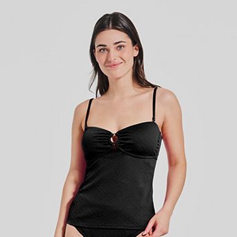 Women's Freshwater by HONORA Ring Bandeau Tankini Swim Top