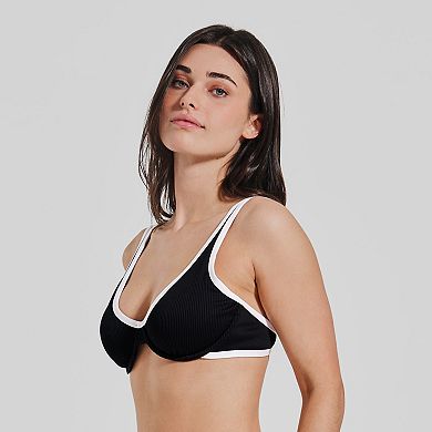 Women's Freshwater Contrast Trim Underwire Swim Top