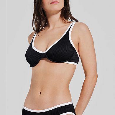 Women's Freshwater Contrast Trim Underwire Swim Top