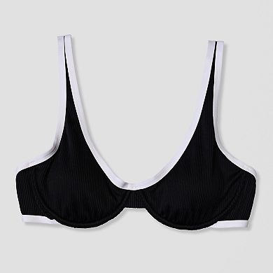 Women's Freshwater Contrast Trim Underwire Swim Top