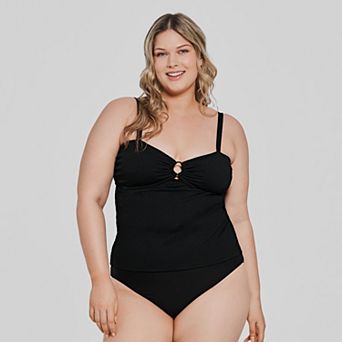 Plus Size Freshwater Ring Bandeau Tankini