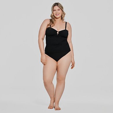 Plus Size Freshwater Ring Bandeau Tankini