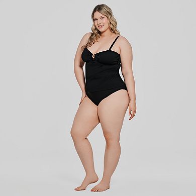 Plus Size Freshwater Ring Bandeau Tankini