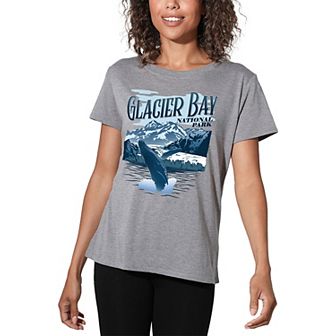 Juniors' Glacier Bay Jumping Whale Graphic Tee