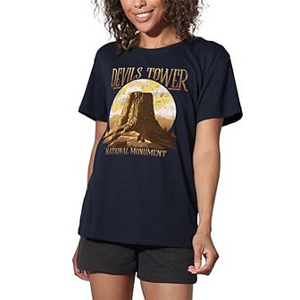 Juniors' Devils Tower National Monument Graphic Tee