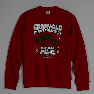 Men's Christmas Vacation Light Up Fleece Sweatshirt