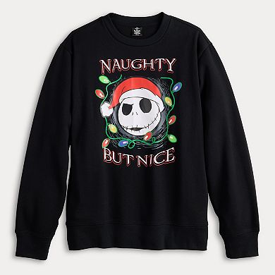 Men's Disney's Jack Skellington Light Up Fleece Sweatshirt