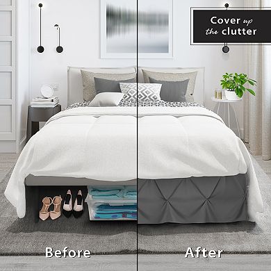 Nestl Bedding Pinch Pleat Design Bed Skirt