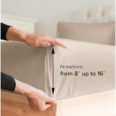 4 Piece 100% Cotton 400 Thread Count Sheet Set