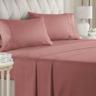 4 pc Deep Pocket Microfiber (Muted, Vibrant, Heathered) Sheet Set