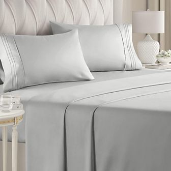 4 pc Deep Pocket Microfiber (Muted, Vibrant, Heathered) Sheet Set