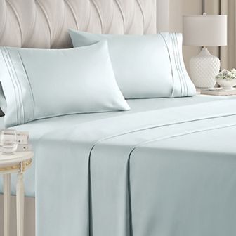 4 pc Deep Pocket Microfiber (Muted, Vibrant, Heathered) Sheet Set