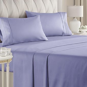 4 pc Deep Pocket Microfiber (Muted, Vibrant, Heathered) Sheet Set