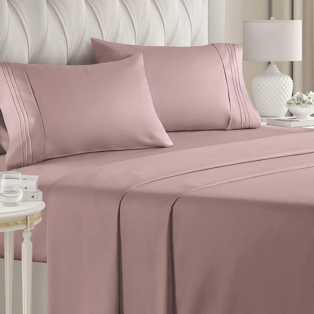 4 Piece Deep Pocket Microfiber (Muted, Vibrant, Heathered) Sheet Set