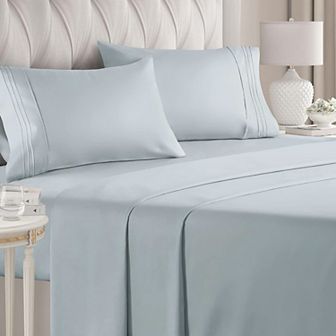4 pc Deep Pocket Microfiber (Muted, Vibrant, Heathered) Sheet Set