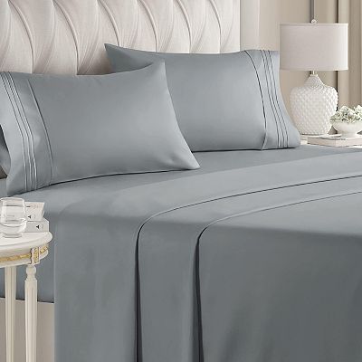4 Piece Deep Pocket Microfiber (Muted, Vibrant, Heathered) Sheet Set