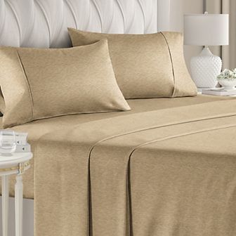 4 pc Deep Pocket Microfiber (Muted, Vibrant, Heathered) Sheet Set