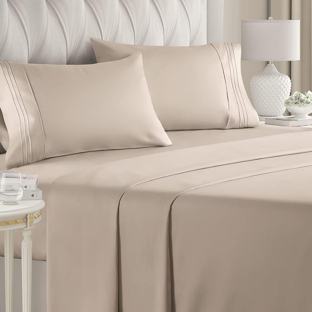 4 Piece Deep Pocket Microfiber (Muted, Vibrant, Heathered) Sheet Set