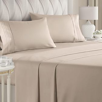 4 pc Deep Pocket Microfiber (Muted, Vibrant, Heathered) Sheet Set