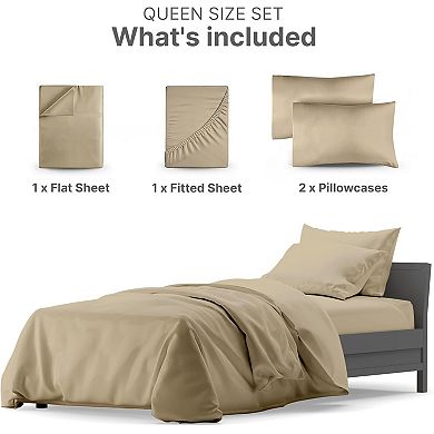 4 Piece Sheet Set 100% Cotton 1000 Thread Count