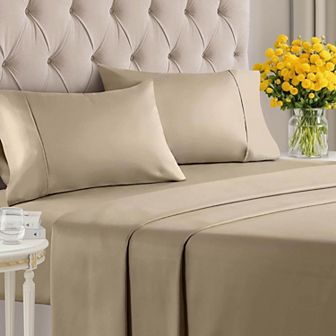 4 pc Sheet Set 100% Cotton 1000 Thread Count