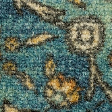 Maples Esther Floral Design Non-Slip Throw or Area Rug