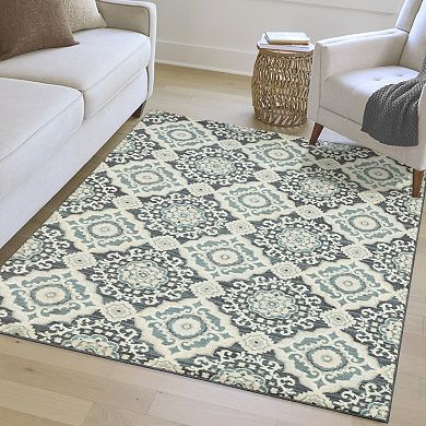 Maples Brielle Floral Pattern Throw or Area Rug