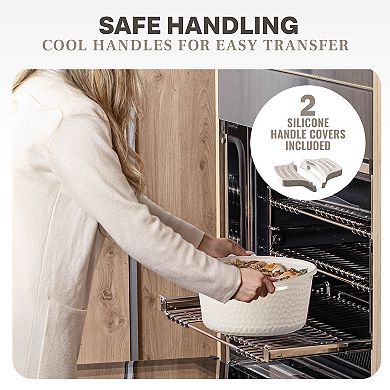 Gotham Steel Hammered Ceramic Coating 5 Quart Nonstick Dutch Oven